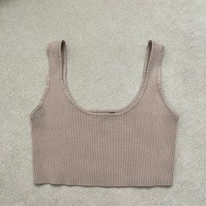 forever 21 tan crop top